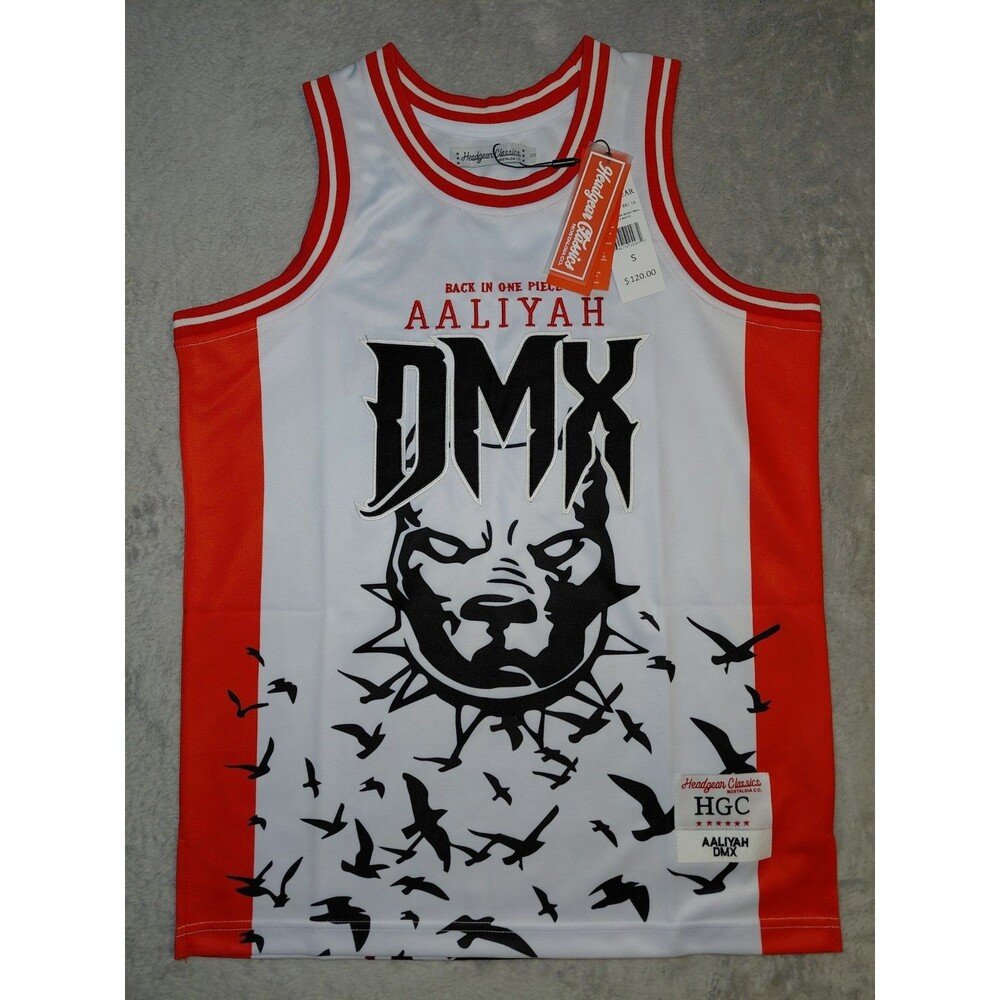 Headgear Classics Aaliyah DMX Tribute Jersey Tank Top Size Small Red White New